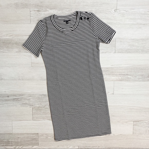 J. Crew Factory Short Sleeve Structured Knit Dress - Picture 2 of 6